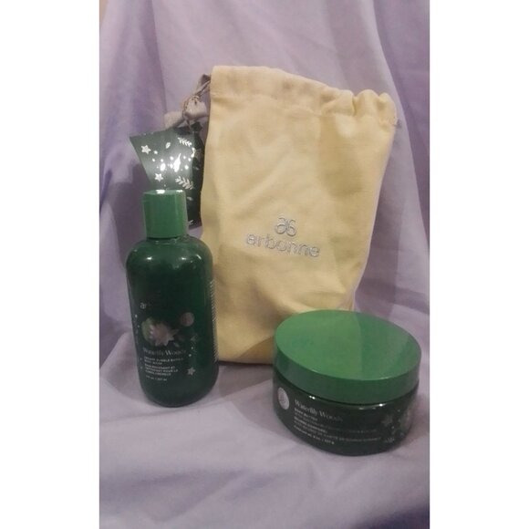 Arbonne Waterlily Woods Body Butter & Bubble Bath/Body Wash Set With Bag - Picture 1 of 4